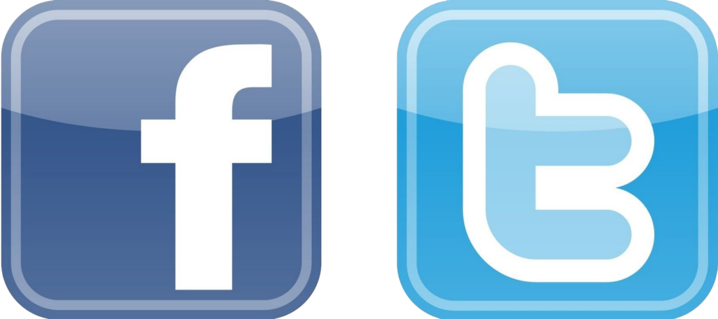 Facebook and Twitter logos – GAME TRADE MEDIA